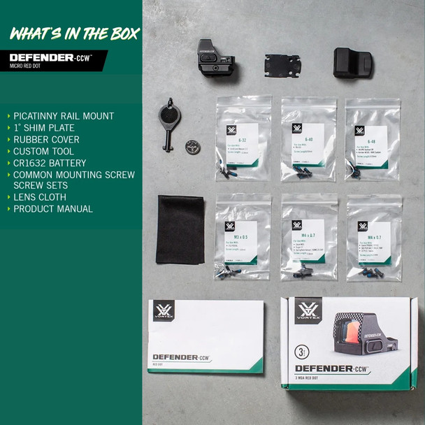 Vortex Defender-CCW Red Dot 6 MOA