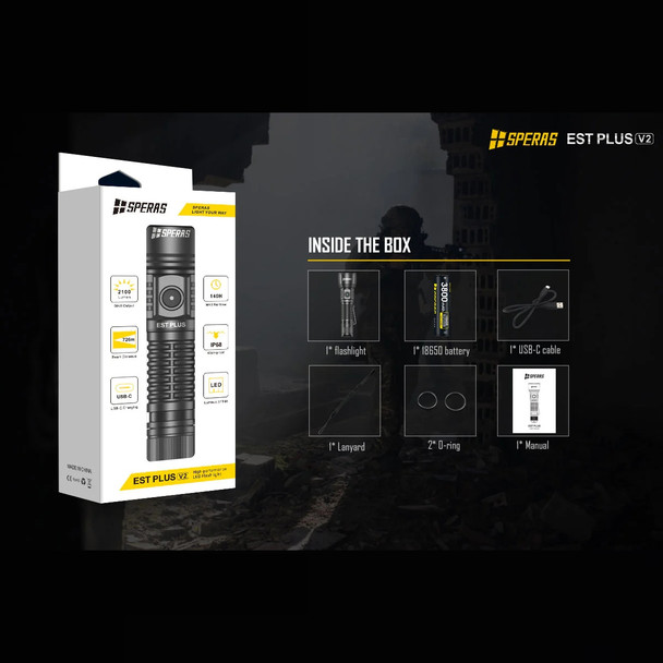 Speras EST Plus LED Torch - 2100lm