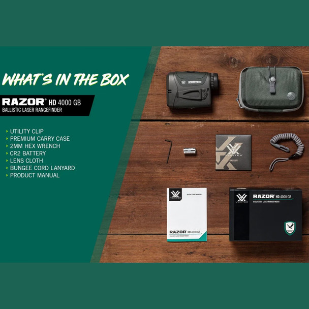 Vortex Razor HD 4000 GB Ballistic Laser Rangefinder Vortex Razor HD 4000 GB Ballistic Laser Rangefinder