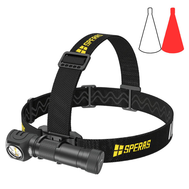 Speras White & Red Magnetic Headlamp