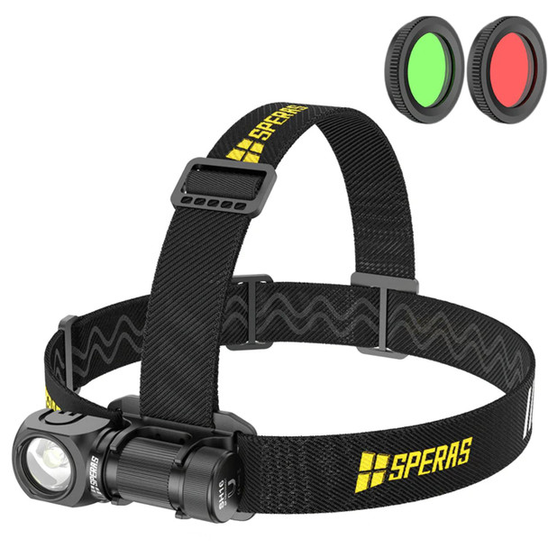 Speras Magnetic Headlamp w Red & Green Filters