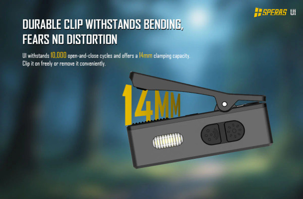 Speras RGB Magnetic Clip Light w Sensor & Bike Strap