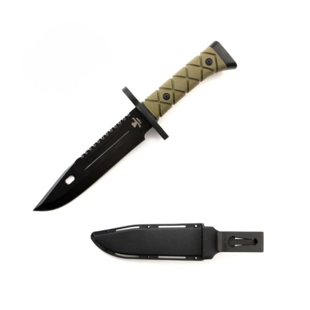 Snake Eye Olive Sawback Knife