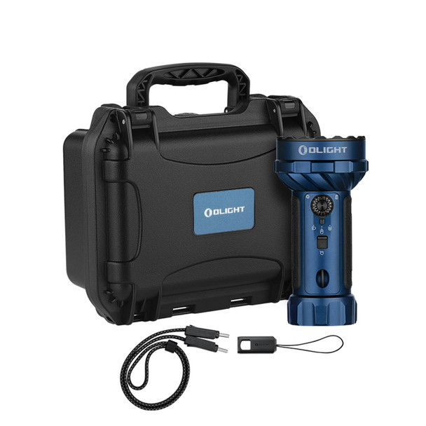 Olight Marauder Mini 2 Flood & Spot + Red Combo Torch - 10000Lm - Blue