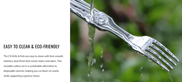 ROXON 2-in-1 Magnetic Cutlery Set - Knife & Fork