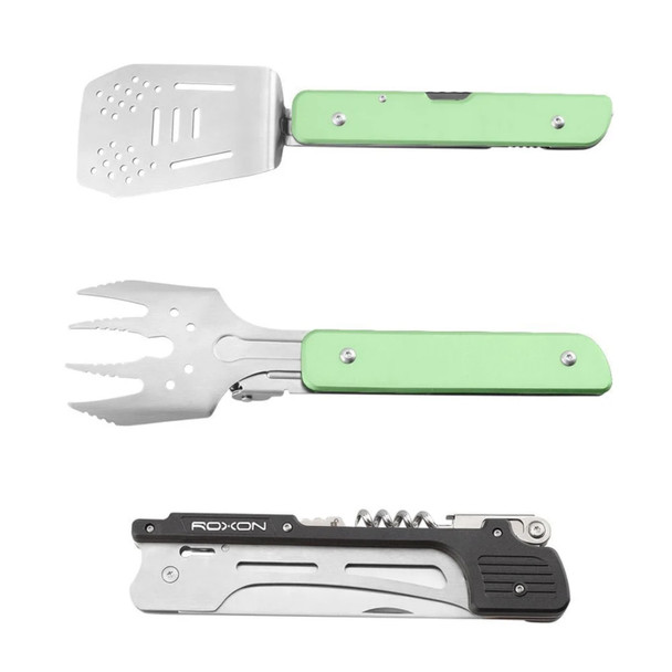 ROXON 6-IN-1 Detachable BBQ Multi-Tool - Green