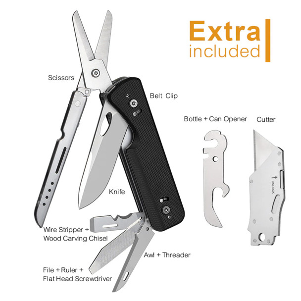 ROXON Flex Shears 14-IN-1 Multi-Tool - Black