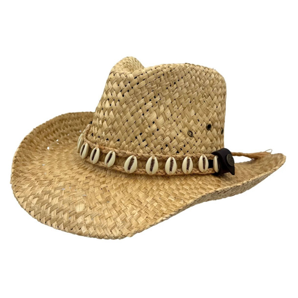 Jacaru Straw Cowboy Hat w Shells