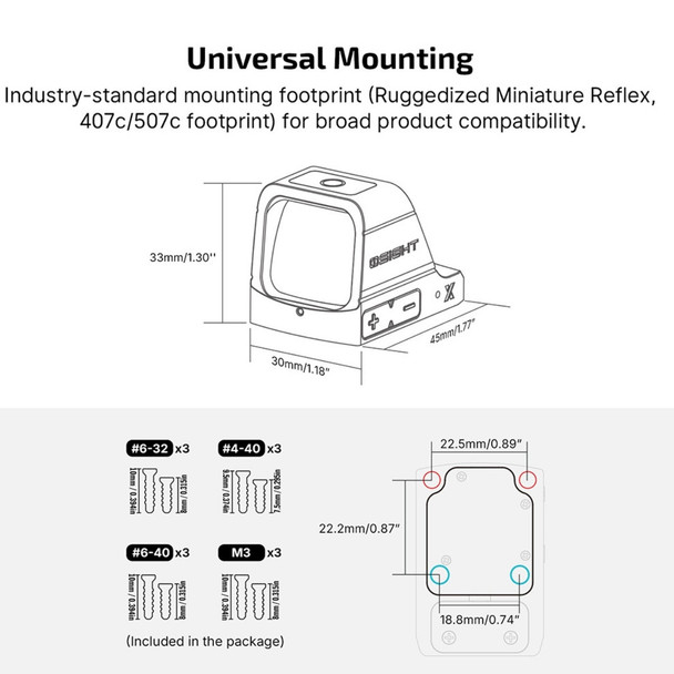 Olight Osight X Green Dot Reflex Sight 3 MOA