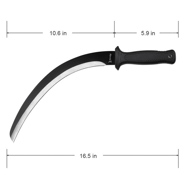 Elk Ridge Curved Blade Machete - Black