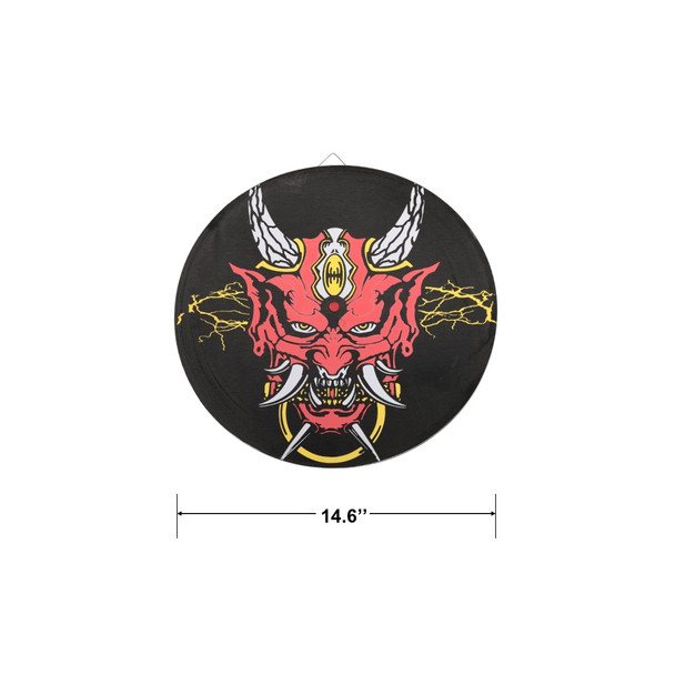 Red & Black Devil Throwing Knives & Target