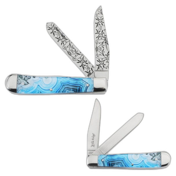 Elk Ridge Gentlemen's Trapper 2 Blade Folding Knife Blue