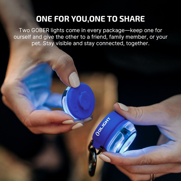 Olight Gober 2 Rechargeable Easy Clip Reflective Safety Light - Blue