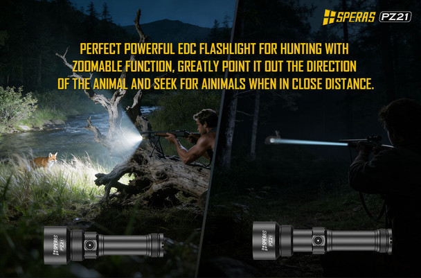 Speras PZ21 Zoomable Hunting Torch - 2700 Lumens