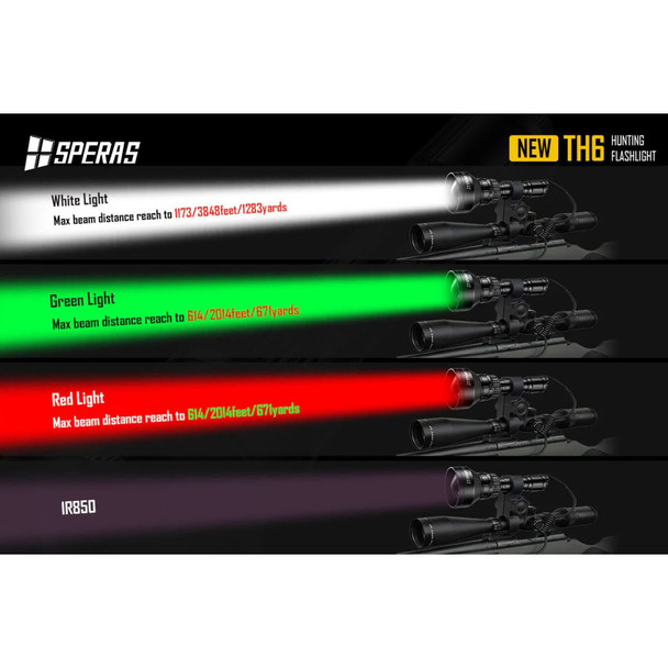Speras TH6 4-in-1 Multi-Color Hunting Torch