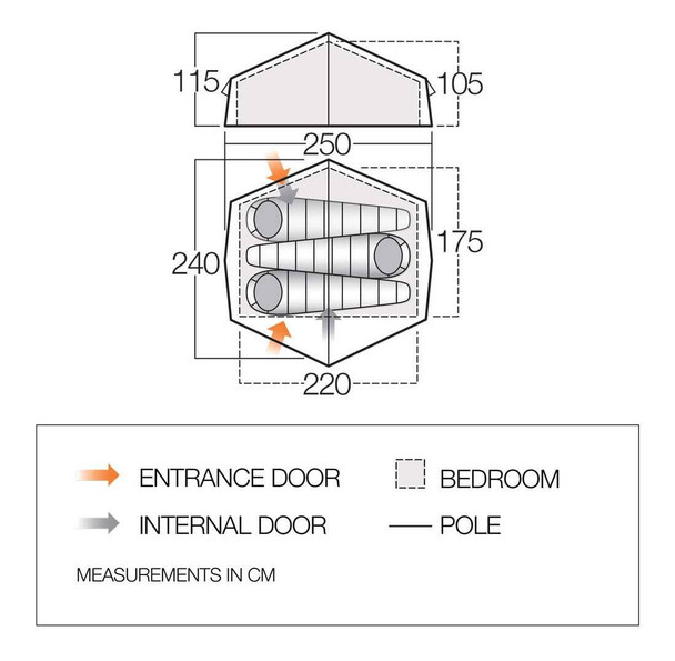 Vango Apex Compact 300 Tent - 3 Person
