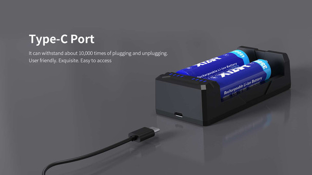 XTAR FC2 2-Bay USB-C Li-ion & NiMH Battery Charger