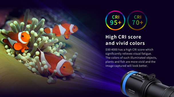 XTAR D30 4000 Lumen Underwater Photo & Video Dive Torch Set