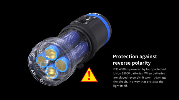 XTAR D30 4000 Lumen Underwater Photo & Video Dive Torch Set
