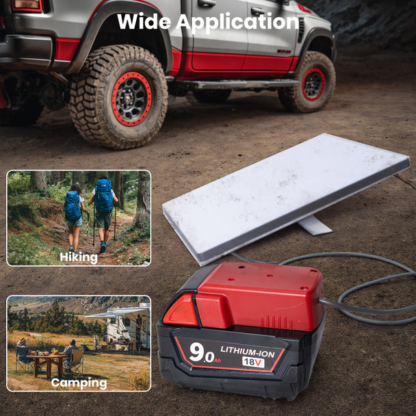 XTAR-Link Starlink Mini Battery Adapter for Milwaukee M18 Batteries - Red