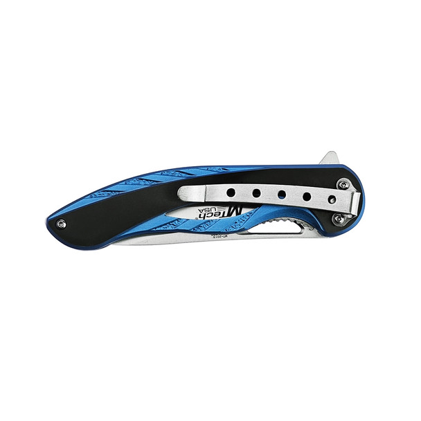 MTech USA Folding Knife - Blue Aluminium Handle