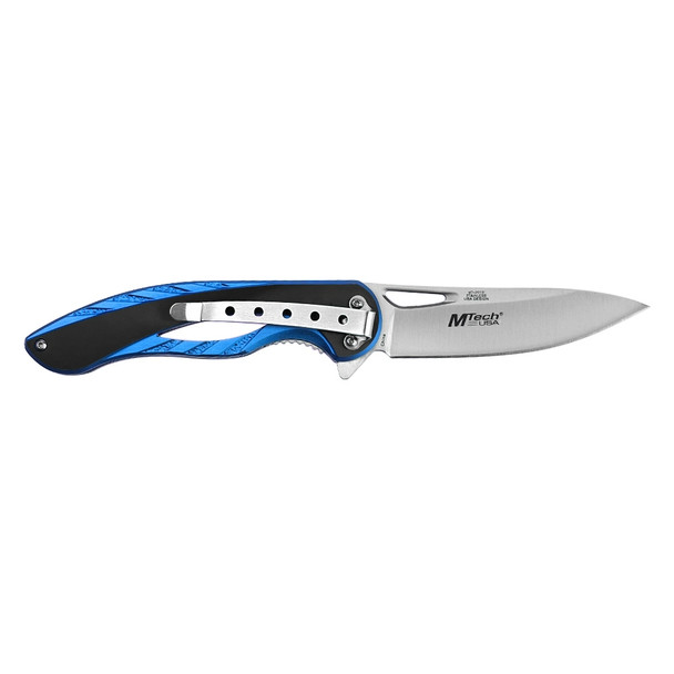MTech USA Folding Knife - Blue Aluminium Handle