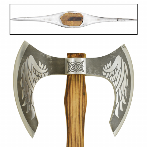Old Ram Valkyrie Guardian Double Bit Viking Axe