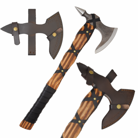 Old Ram Nordic Raider Viking Tomahawk Axe with Sheath