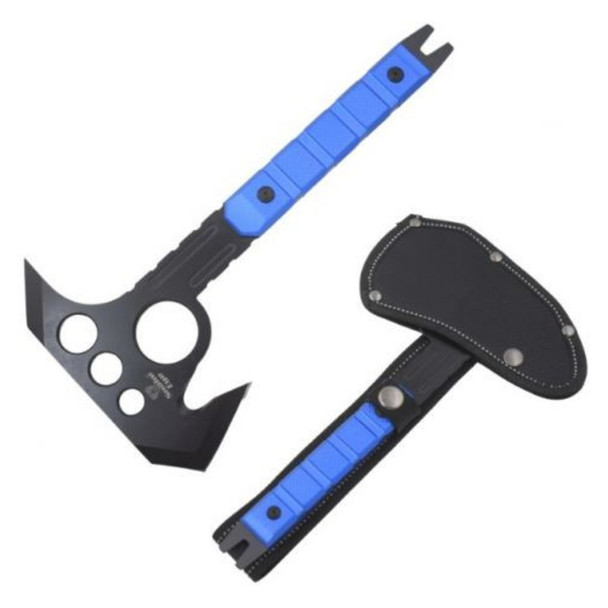 Snake Eye Tactical Throwing Axe with Sheath - Blue