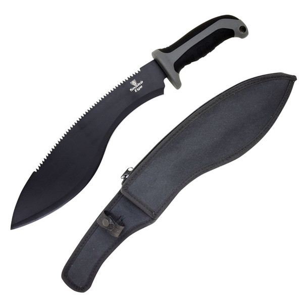 Snake Eye Kukri Machete with Sheath - Black