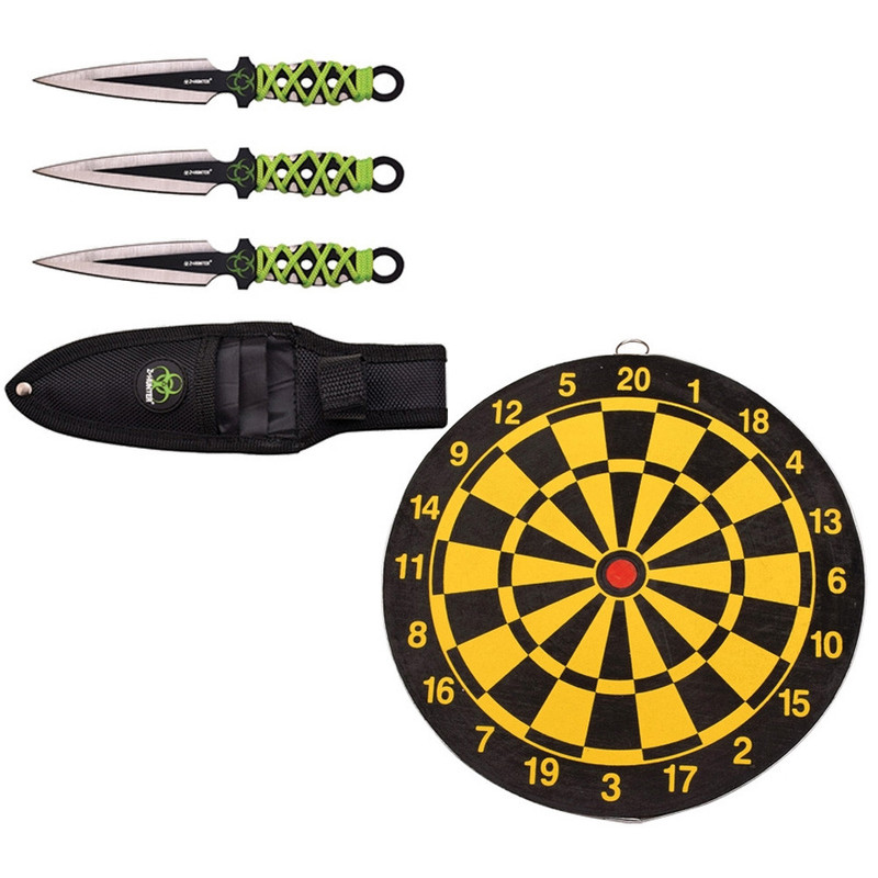 Z-Hunter Green 3 Piece Throwing Knife Set