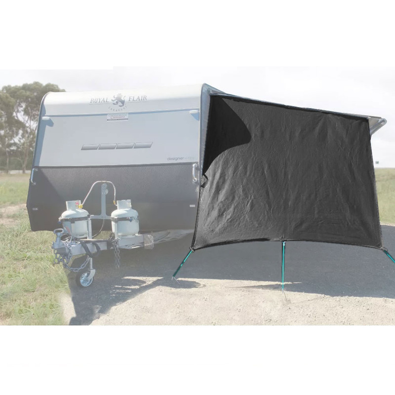 Supex Black Caravan End Wall Screen