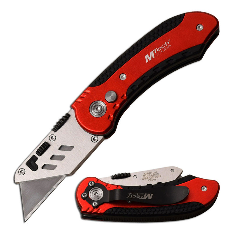 MTech Red High Carbon Box Cutter Knife