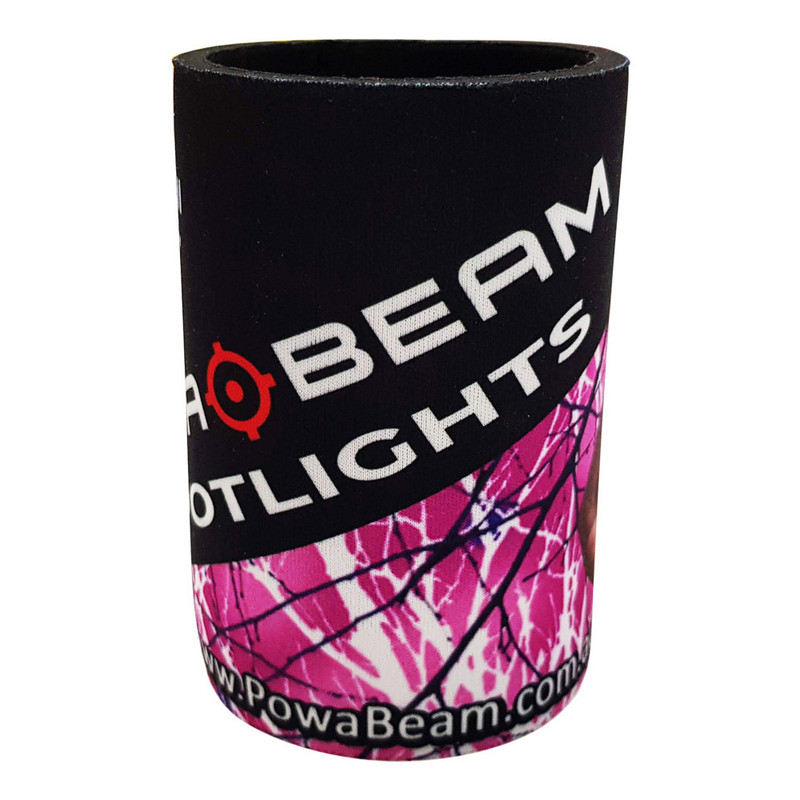 Powa Beam Pink Camo Stubbie Cooler