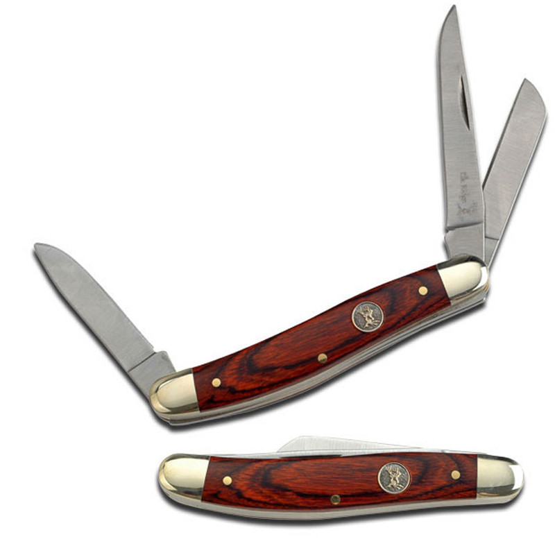 Elk Ridge Pakkawood 3 Blade Knife