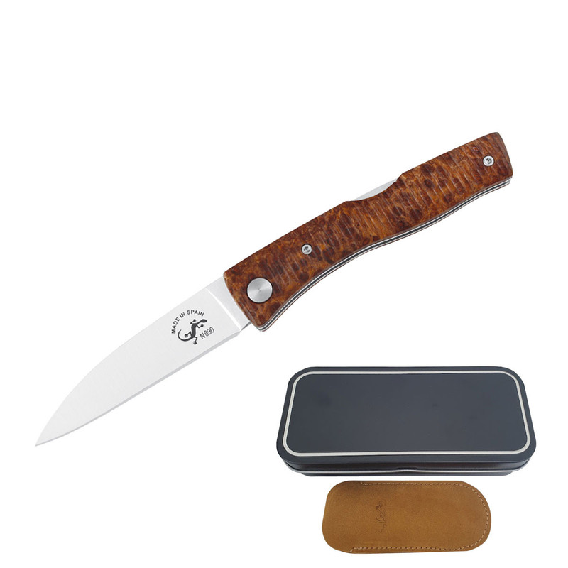 Salamandra Thuya Burl Pocket Knife