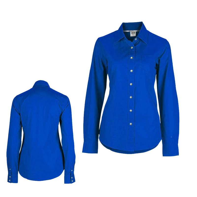 Burke & Wills Womens Long Sleeve Royal Blue Shirt