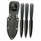 3 Black Throwing Knives