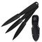 3 Black Throwing Knives
