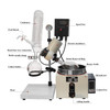 1L Rotary Evaporator Lab Rotovap with Manual Lift Digital Controller 0-120rpm 0-180℃ 110V (1L)