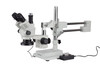 AmScope 3.5X-90X Simul-Focal Stereo Zoom Microscope on Boom Stand with an LED Light and 10MP Camera