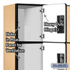 Salsbury Industries Four Tier Designer Wood Locker, Maple, 6' 3" x 18"