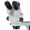 AmScope 7X-45X Simul-Focal Stereo Zoom Microscope on Boom Stand with an LED Ring Light and 10MP USB3 Camera