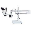 AmScope 7X-45X Simul-Focal Stereo Zoom Microscope on Boom Stand with an LED Ring Light and 10MP USB3 Camera