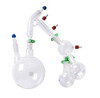 Short Path Distillation Set with Cold Trap, 2000 ml (Glassware with Heating Stirring Mantle, Metal Stands and Clamps)