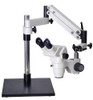 Omano OM99-V7-6.5X-45X - Binocular - Premium Zoom Stereo Inspection Microscope - Articulating Boom Stand - 80 LED Ring Light