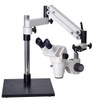 Omano OM99-V7-6.5X-45X - Binocular - Premium Zoom Stereo Inspection Microscope - Articulating Boom Stand - 80 LED Ring Light