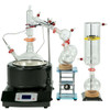 Glass Short Path Distillation Kit With Cold Trap,Magnetic Heating Mantle 5L 220V