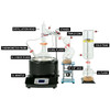 Glass Short Path Distillation Kit With Cold Trap,Magnetic Heating Mantle 5L 220V