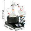 Glass Short Path Distillation Kit With Cold Trap,Magnetic Heating Mantle 5L 220V